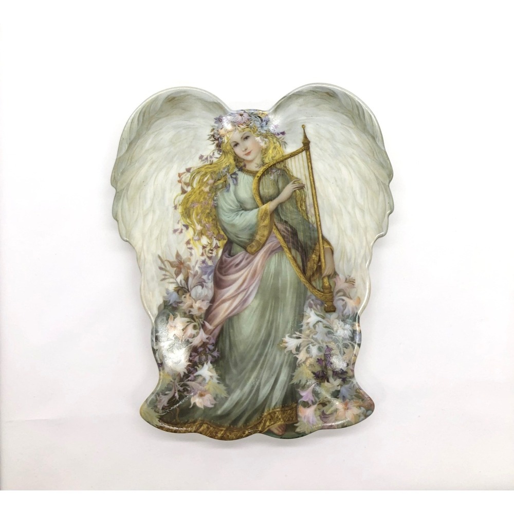 Bradford Exchange Serenity's Song Angel Harp Wing Plate Nadezhda Strelkina 1997